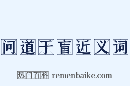 问道于盲近义词是什么意思的图片